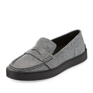 Rag & Bone Colby Leather Sneaker Loafer Black/White Size 7.5